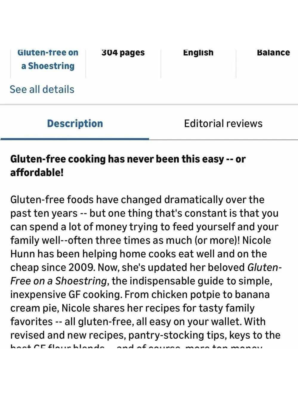 Gluten-Free on a Shoestring Cookbook by Nicole Hunn Paperback